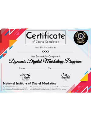 NIDM Bangalore digital marketing certificate